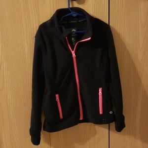 Black fleece zip up jacket